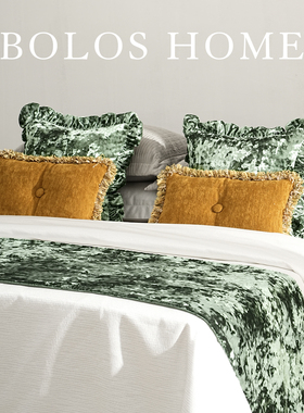 柏洛斯sunflower『庭绿』轻奢高级感绿色主卧室床上用品四件套件