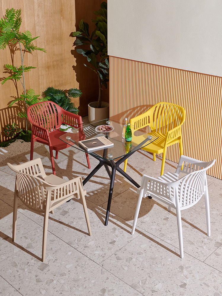 简易休闲桌椅组合、户外洽谈接待方桌、轻奢高端靠背椅、茶几椅、