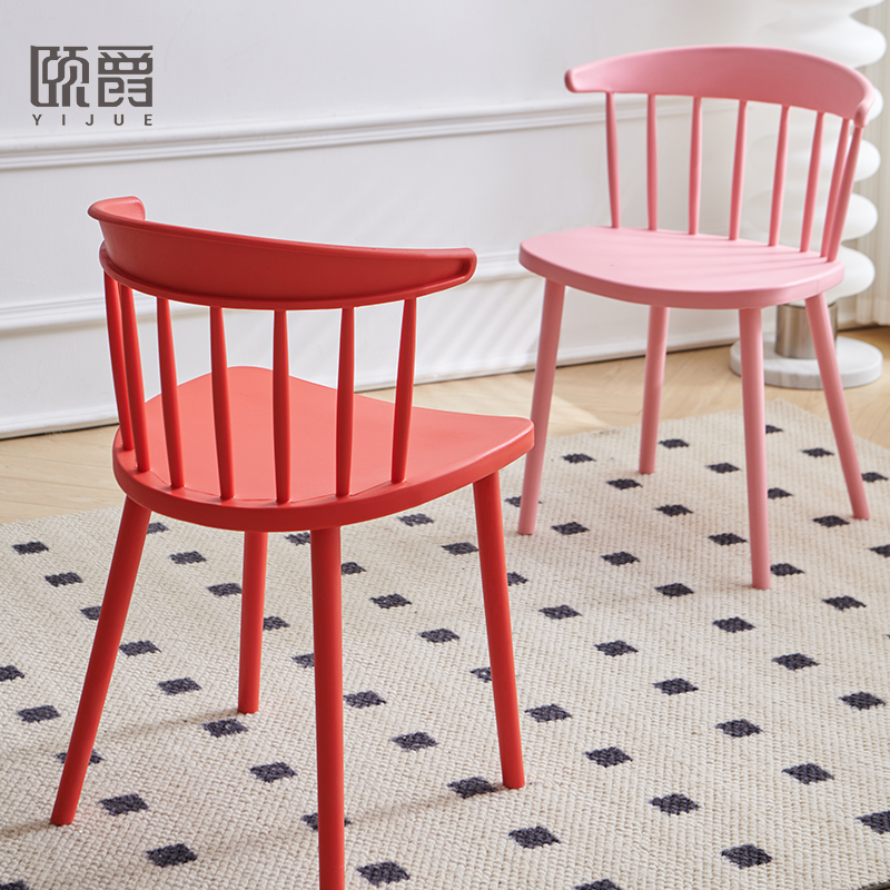 温莎椅椅子创意北欧餐椅现代简约办公洽谈休闲布艺家用靠背椅ins