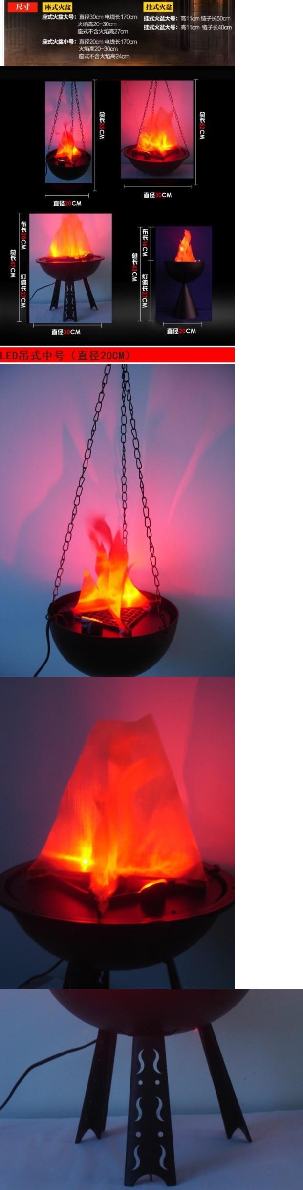 Halloween thanh trang trí đạo cụ điện tử giả brazier đèn mô phỏng led ngọn lửa cảnh bố trí vải cung cấp - Sản phẩm Đảng / Magic / Hiệu suất đồ hóa trang halloween cho bé gái