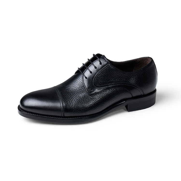 撤柜新款商务正装鹿皮三接头皮鞋男牛皮缝制上线舒适百搭西装皮鞋