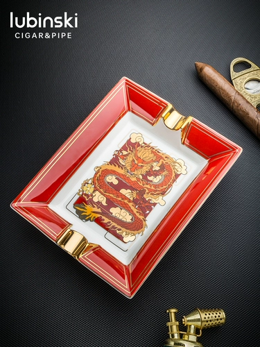 Любинский гончарная керамика сигара сигара Tobar Two Slot Two -Slot Dragon Guy Heval Sigarette Extingwiseer High -End Luxury Home Fashion
