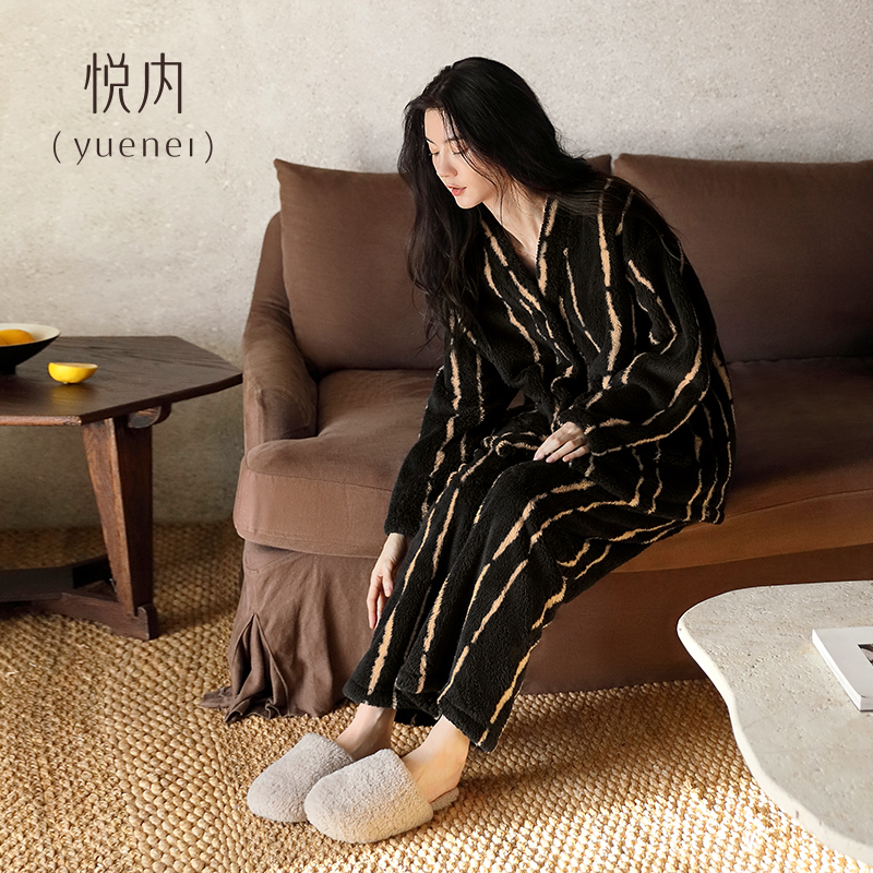 【商场同款】悦内女士珊瑚绒睡衣