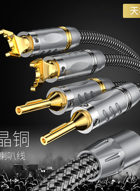 Move on牧风天极6N单晶铜OCC发烧级HiFi音响喇叭线音箱中置连接线