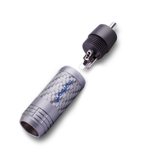 Move on牧风A10镀铑金发烧RCA头碳纤维焊接莲花同轴AV音频线插头