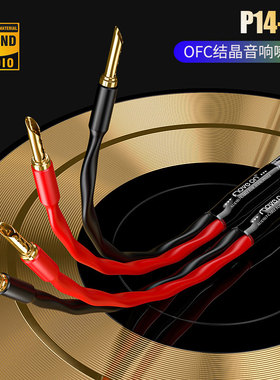 P14-4音响发烧级4芯喇叭线6N无氧铜HIFI音箱喇叭功放香蕉头连接线