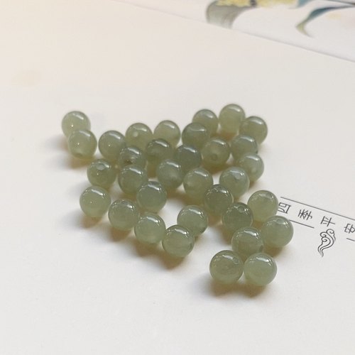 天然和田玉散珠diy手串手链项链配饰配珠隔珠青海料晴水高水头货