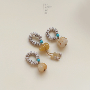 天然星月菩提跑环小吊坠DIY手串手链配件小提溜文玩挂饰葫芦桂花