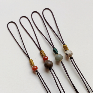 手工72号玉线金刚结手机链DIY半成品编织钥匙扣吊坠玩文复古挂绳