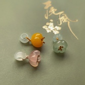 手编绳天然玛瑙玉石桂花小提溜玉^_^吊坠配饰手串手链diy配件