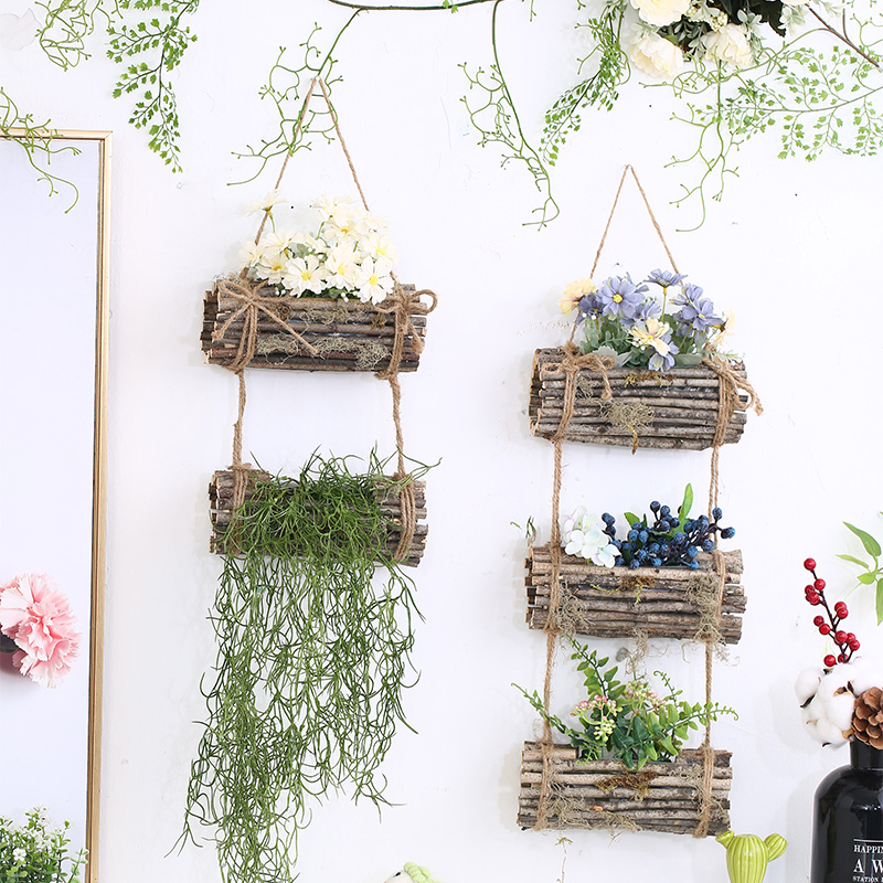 挂件墙面微景观个性森系麻绳树枝