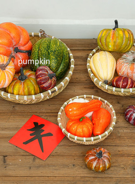 手工竹编箩筐竹筛竹筐置物收纳装饰橱窗家居摆设农用摄影道具摆件