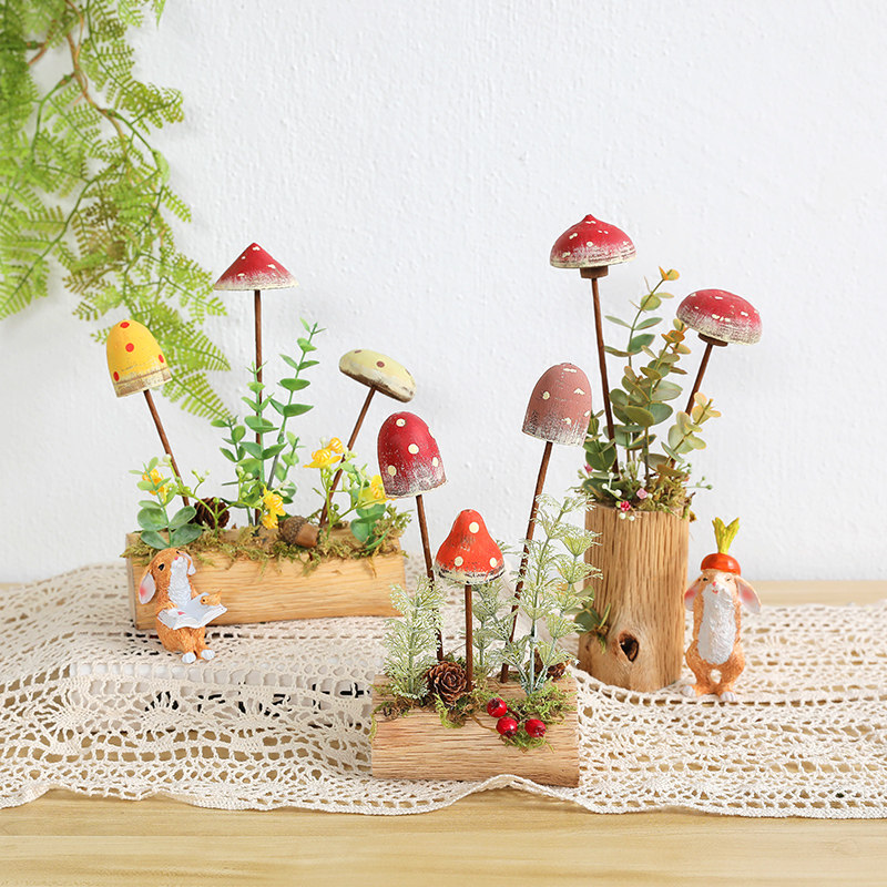 儿童桌面卡通摆件幼儿园森系装饰景观别墅庭院花园植物角蘑菇摆件,家居饰品,装饰摆件,淘宝优惠券,粉丝福利购,淘宝优惠卷