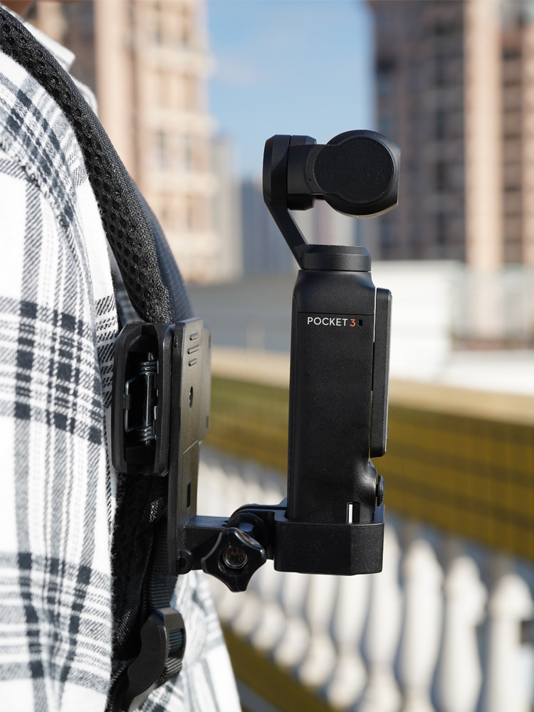 适用OSMO POCKET3/2/1固定边框配件背包夹转接头支架塑胶口袋相机