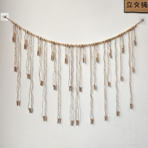 北欧ins风编织照片墙挂毯背景墙