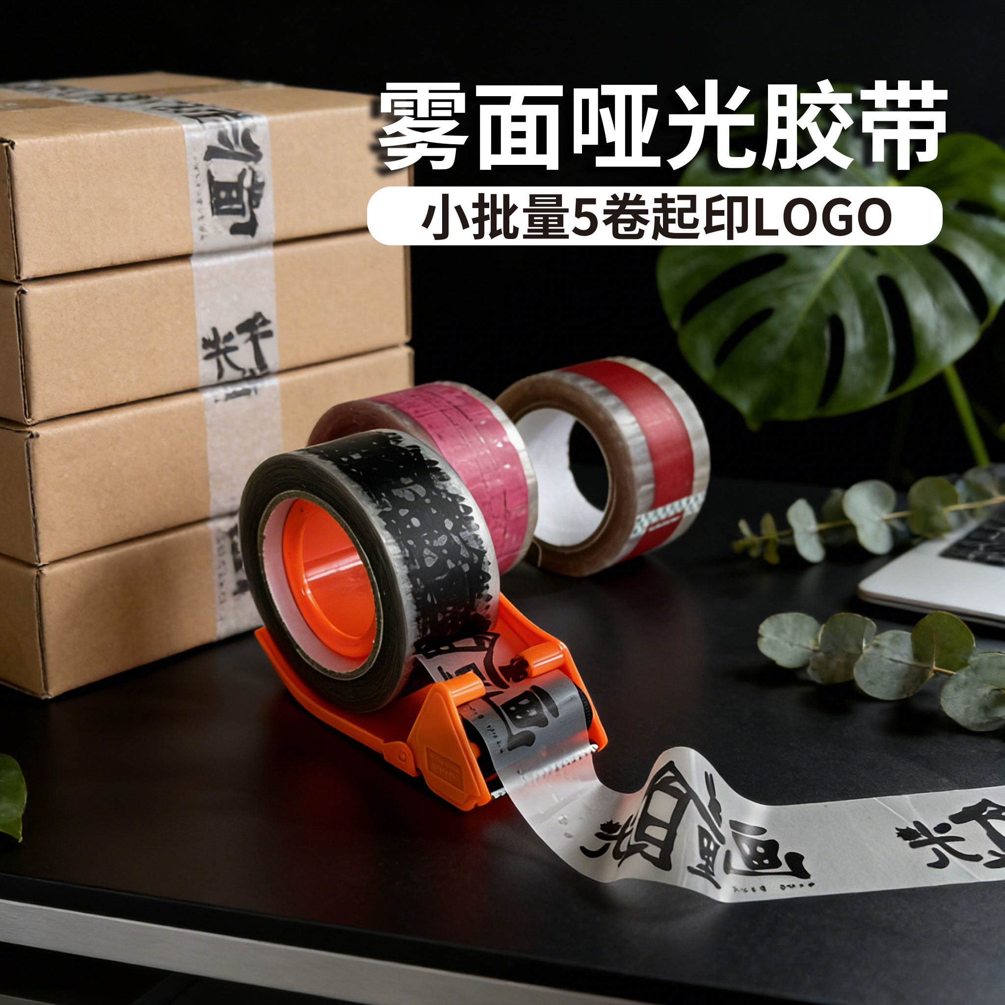 雾面哑光封箱胶带磨砂胶带定制LOGO高粘打包快递胶带印刷图案胶纸