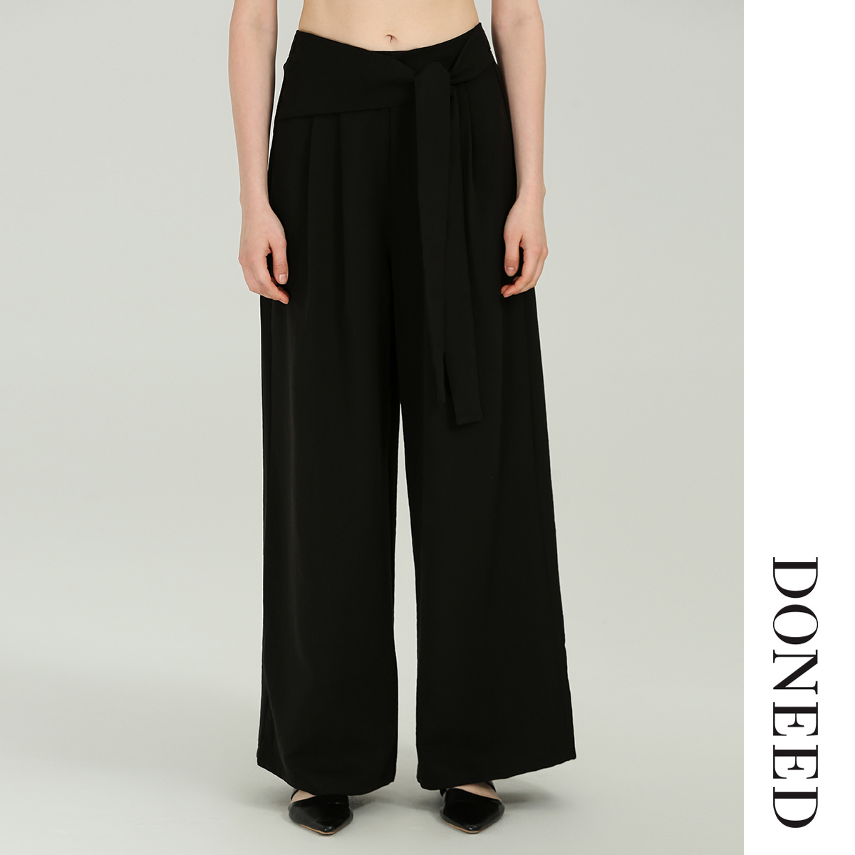 高腰阔腿直筒宽松显瘦长裤女