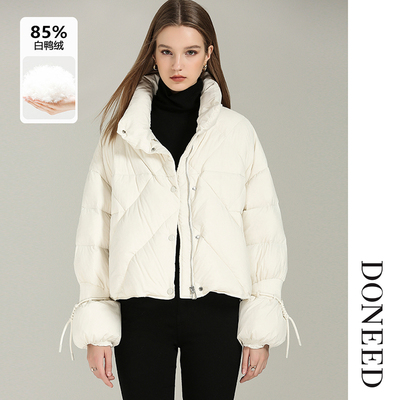 甜美洋气短款羽绒服立领蓬松保暖