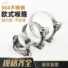 欧式304不锈钢喉箍 强力卡箍抱箍加强型抱箍水管油管胶管固定管夹