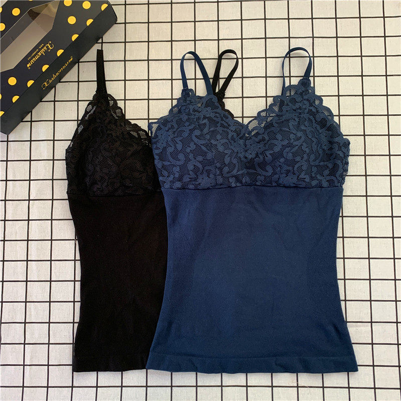 。枫之欣1929美体蕾丝背心文胸一体吊带修身打底内衣秋季性感内搭