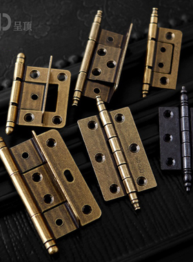 3寸青古铜平开合叶配件轴承活页合页衣柜门折页夹板铰链黑色鞋柜