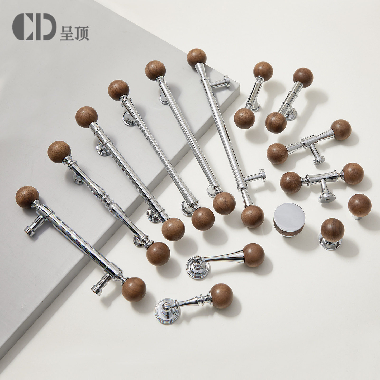 胡桃木银色中古风黄铜拉手抽屉衣柜门橱柜复古风厨房法式美式把手,基础建材,小拉手,淘宝优惠券,粉丝福利购,淘宝优惠卷