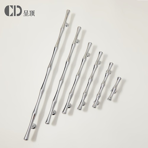 竹节黄铜银色拉手抽屉柜门把手