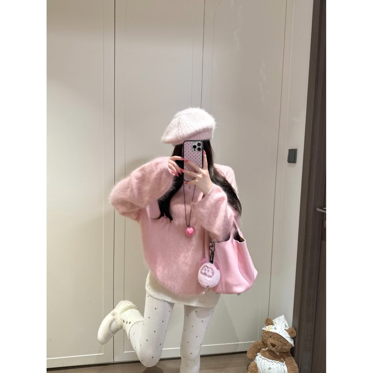 秋冬新款毛衣女针织衫仿貂绒加厚