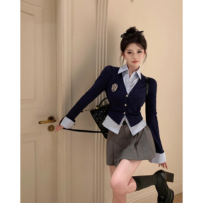 半身裙学院风裙子辣妹两件套