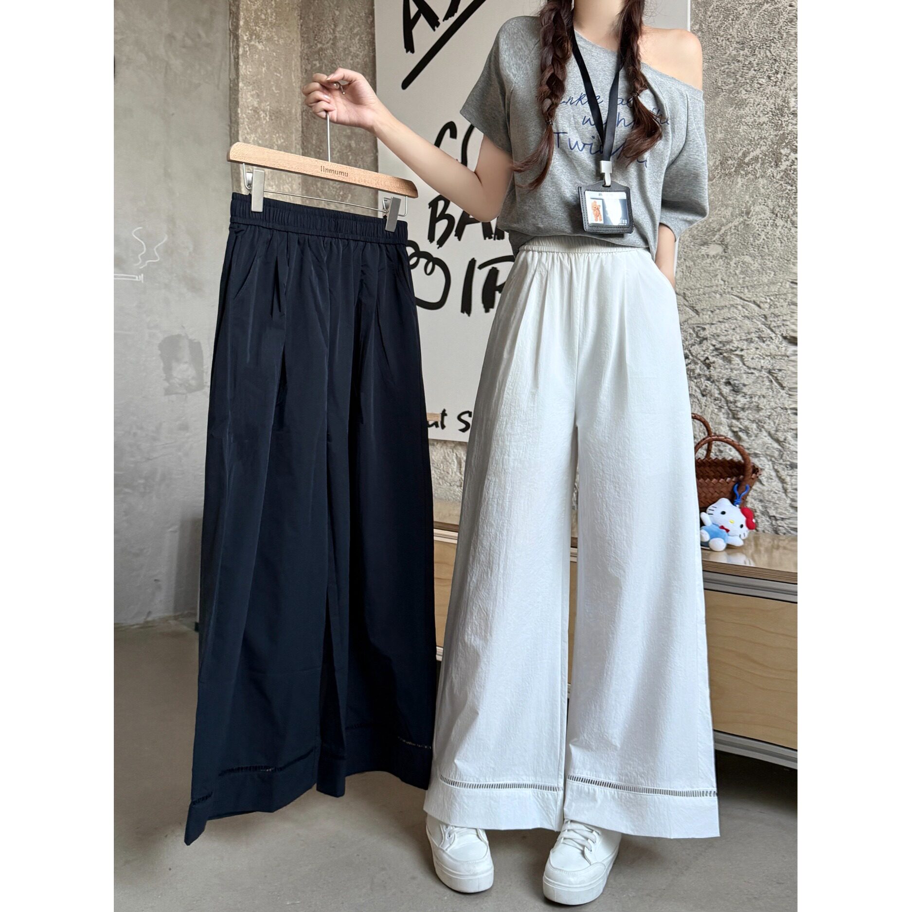 垂感直筒七分裤2026新款女士夏季薄款慵懒休闲裤子高腰宽松阔腿裤