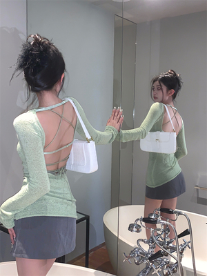 辣妹露背吊带背心美背上衣