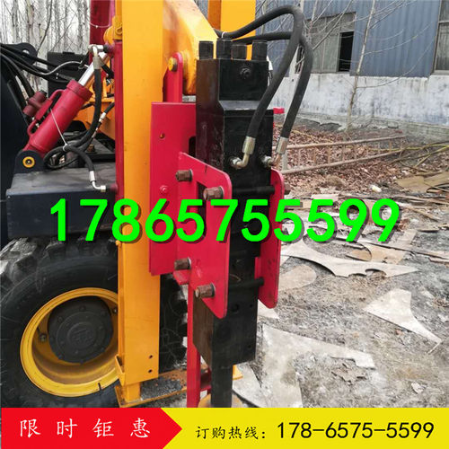高速公路护栏打桩机现货加强型护栏打桩机 小型加强护栏打拔一体