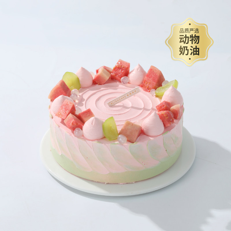 【幸福西饼】芭乐鲜果乐园下午茶蛋糕动植物混合奶油全国同城配送