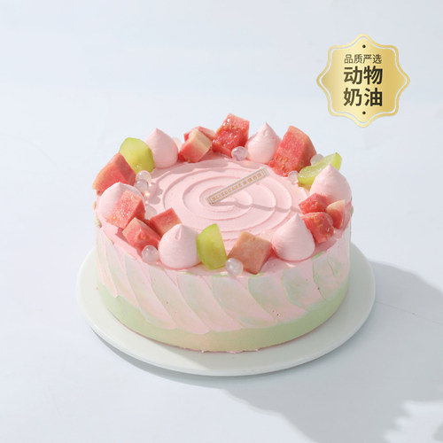 【幸福西饼】芭乐鲜果乐园下午茶蛋糕动植物混合奶油全国同城配送