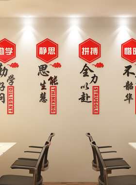 中高考励志标语3D亚克力墙贴