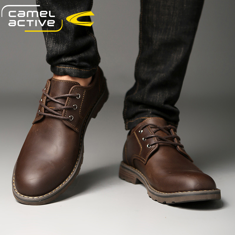 德国骆驼动感秋季商务休闲皮鞋