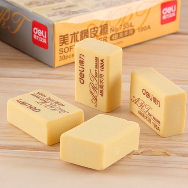 得力软质橡皮学生少屑橡皮擦办公无痕4B橡皮黄色100A小号橡皮200A大号橡皮美术绘画铅笔擦4b儿童成人美术橡皮在类目 电子词典/电纸书/文化用品, 日常学习用品, 橡皮中 - 来自Buy2taobao.com提供专业的淘宝代购服务