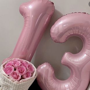 ins数字气球32寸铝膜儿童周岁男孩女孩生日派对装饰布置拍照道具