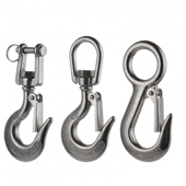 起重钩 旋转 葫芦吊钩定向抓钩大眼货钩 叉式 304不锈钢美式