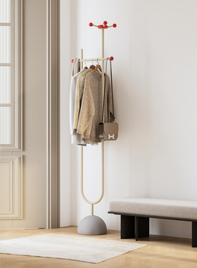 顾得卧室挂衣架落地床尾晚上放衣服神器房间次净衣架晾衣架衣帽架