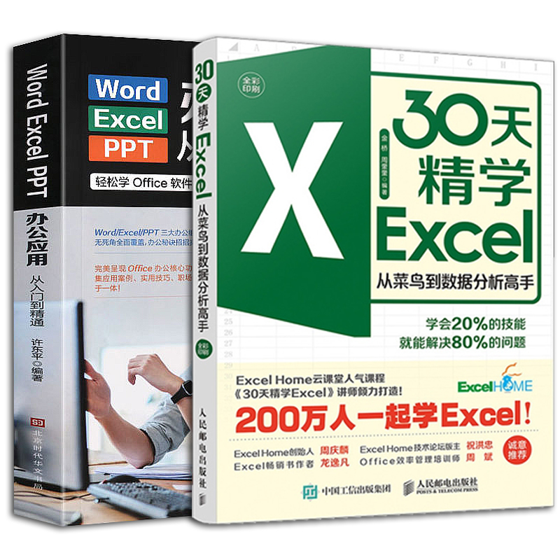 30天精学Excel+从入门到精通2册