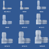 以赛塑料弯头等径软管接头直角弯头硅胶软管水管二通PP宝塔接头