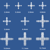 以赛塑料四通接头等径十字通宝塔软管胶管硅胶管宝塔型分水器接头