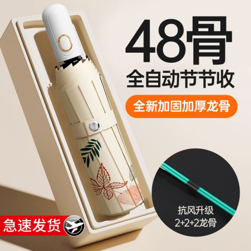 48骨加固防回弹自动伞告别女士收伞难得问题