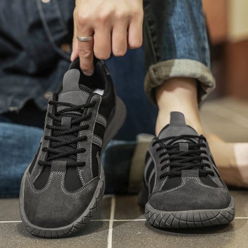 男士德训鞋春秋季防滑耐磨软底休闲阿甘鞋复古百搭潮流上班运动鞋