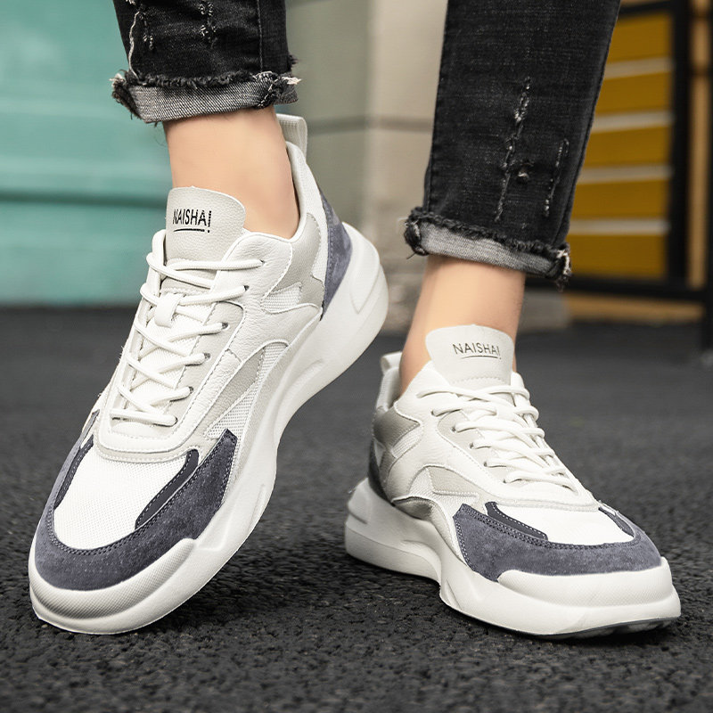 男鞋2023新款夏款透气网布百搭厚底休闲运动鞋男轻便夏季板鞋潮鞋