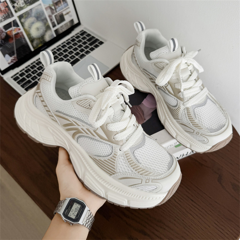 厚底老爹鞋男士复古高级感透气情侣款休闲运动增高小白鞋百搭潮鞋,流行男鞋,老爹鞋,淘宝优惠券,粉丝福利购,淘宝优惠卷