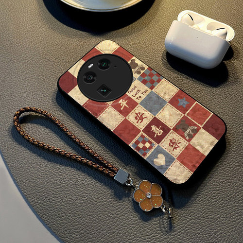 适用oppofindx6布纹卡通手机壳