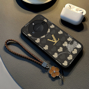 适用于荣耀x60手机壳x50i新款 简约高级感pro潮牌外壳i x40保护套x30硅胶x70i防摔x20挂绳x10手链honor全包女款