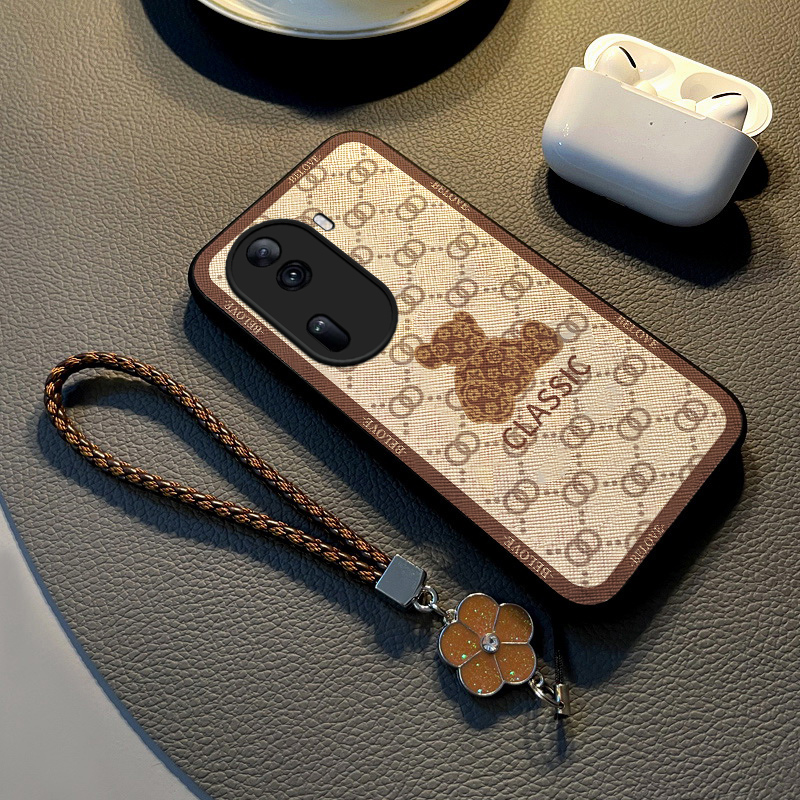 适用opporeno11布纹卡通手机壳